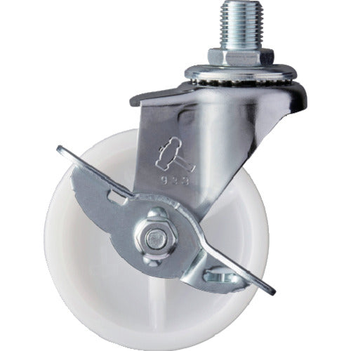 Hammer Screw-in Swivel Nylon Wheel 65mm M12 with Stopper 415A-30N65 1 pc