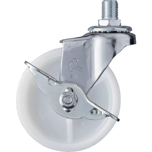 Hammer Screw-in Swivel Nylon Wheel 75mm M12 with Stopper 415A-30N75 1 pc