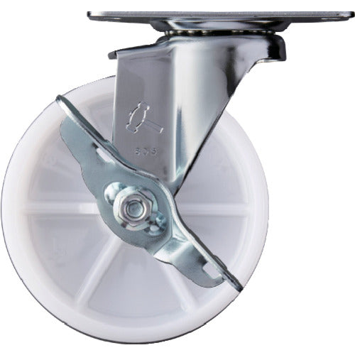 ハンマー　Ｅシリーズ旋回式ナイロン車輪　１００ｍｍ　ストッパー付　415E-N100　1 個