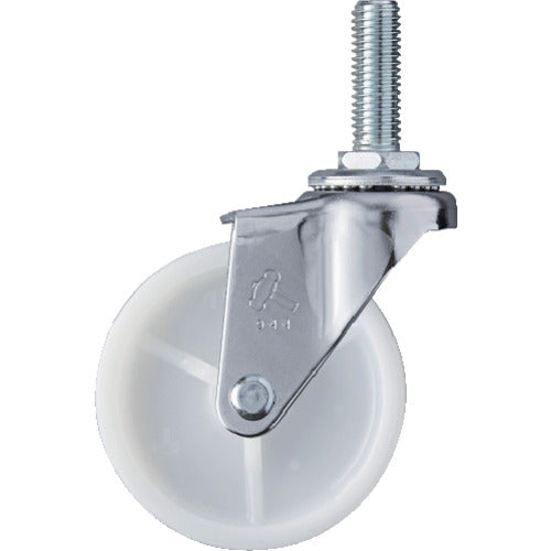 ハンマー　ねじ込み旋回式ナイロン車輪　７５ｍｍ　Ｍ１２　420EA-N75　1 個