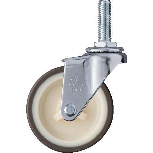 Hammer Screw-in swivel type urethane wheel (nylon wheel) 75mm M12 420EA-UR75 1 piece