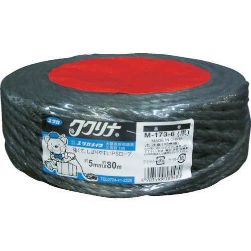 유타 카메이크 짐 끈 PS 로프 5mm×80m 블랙 M-173-6 1권