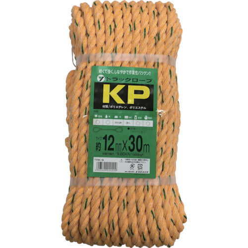 ユタカメイク　ロープ　ＫＰトラックロープ（ＯＢ）　１２×３０　TRK6　1 巻