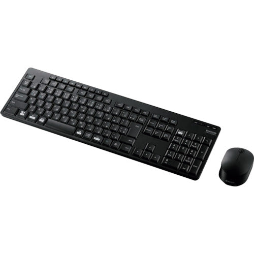 ELECOM Full Keyboard Wireless (2.4GHz) Quiet Design Antibacterial Mouse Included Black TK-FDM116SKMBK 1 Unit