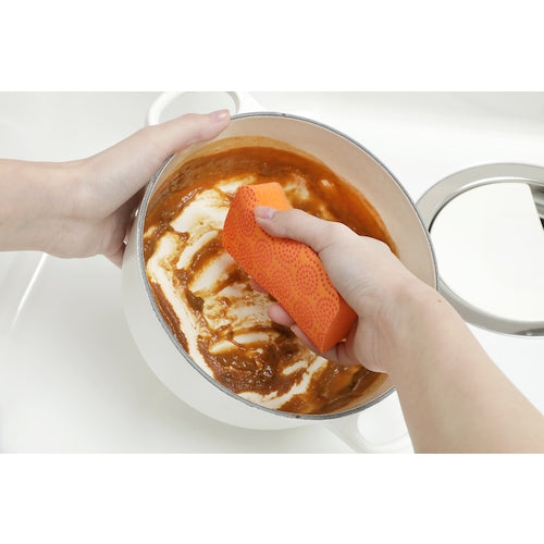 3M 스카치 브라이트 스크럽 도트 청결 스폰지 2개 팩(오렌지) SDS-02KE2PM 1조