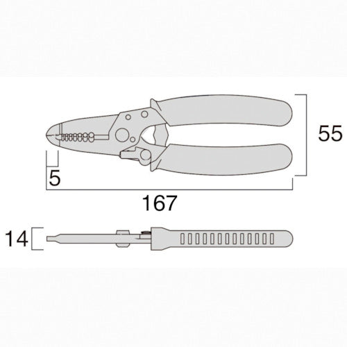 후지 화살 와이어 스트리퍼 B형(흑금) PP323B-165-BG 1정