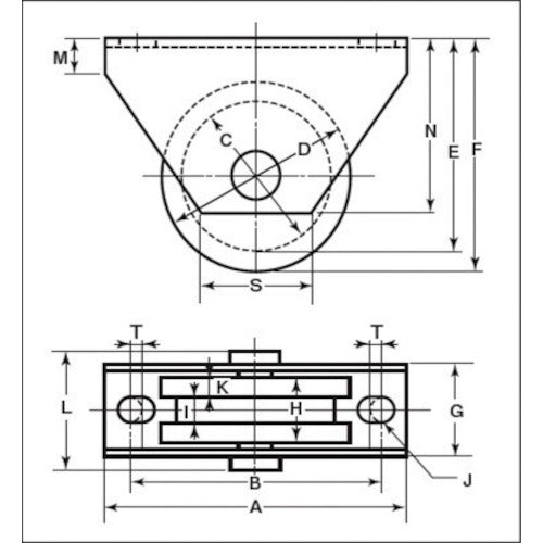 Yokozuna Rota MC Soundproof Heavy Duty Door Roller 120mm H-Type WMS-1206 1 pc