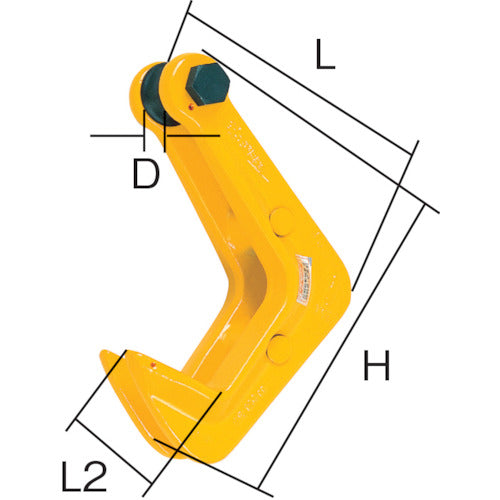 スーパー　吊フック（スタンダード型）最大板厚１２５ｍｍ　HHC5　1 個