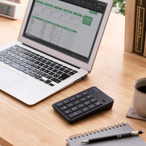 ELECOM Numeric Keypad Wireless (2.4GHz) Quiet Design Antibacterial Black TK-TDM022SKBK 1 pc