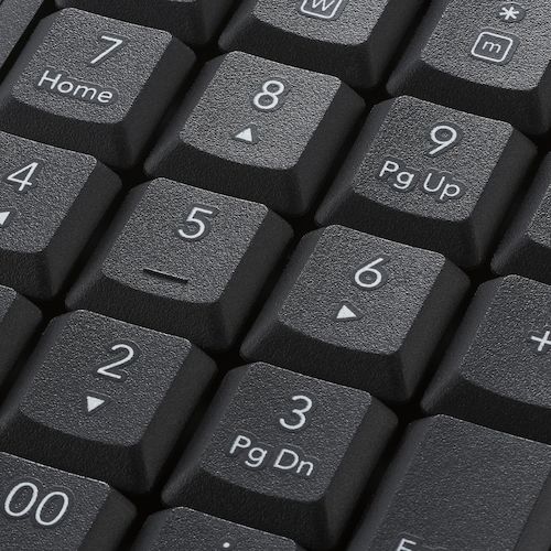 ELECOM Numeric Keypad Wireless (2.4GHz) Quiet Design Antibacterial Black TK-TDM022SKBK 1 pc