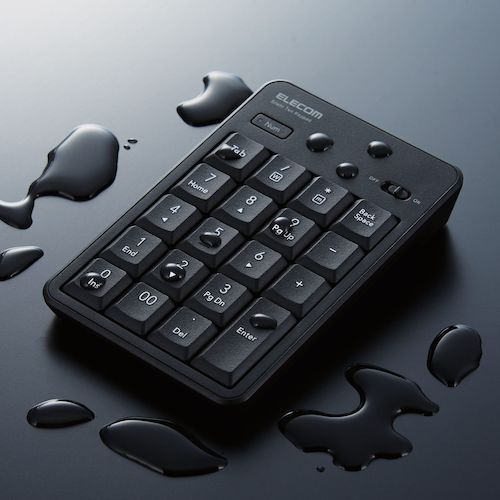 ELECOM Numeric Keypad Wireless (2.4GHz) Quiet Design Antibacterial Black TK-TDM022SKBK 1 pc