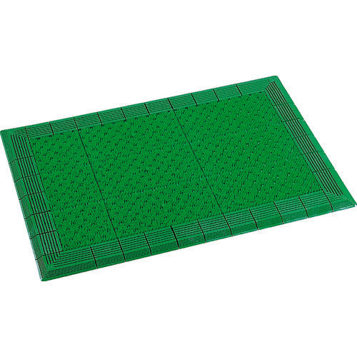 テラモト　屋外マット　テラエルボーマット　緑　４５０×７５０ｍｍ　MR-052-020-1　1 枚