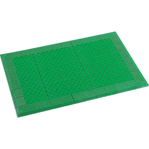 テラモト　屋外マット　テラエルボーマット　緑　９００×１５００ｍｍ　MR-052-052-1　1 枚