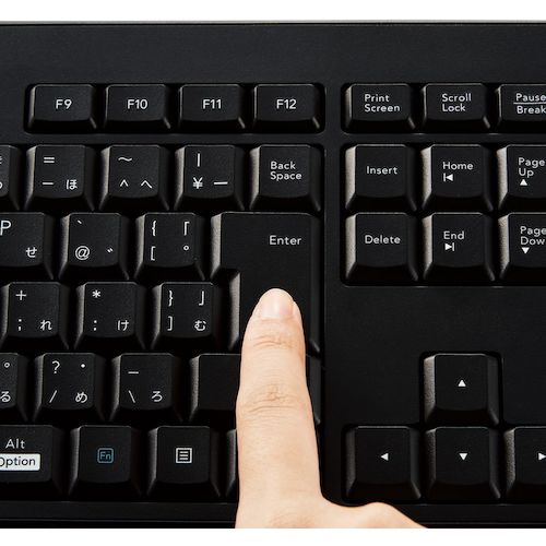 エレコム　フルキーボード　無線（２．４ＧＨｚ）　静音設計　抗菌　ブラック　TK-FDM116SKTBK　1 台