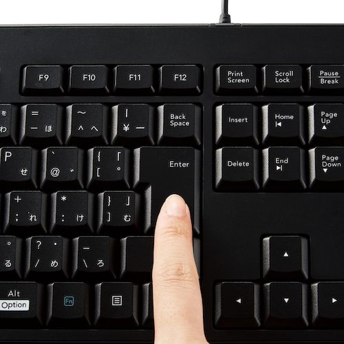 エレコム　フルキーボード　有線　静音設計　抗菌　ブラック　TK-FCM114SKBK　1 台