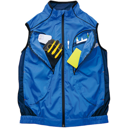 アイトス　物流作業対応型空調服ベスト（空調服ＴＭ）　シルバー　Ｌ　AZ50195-003-L　1 着