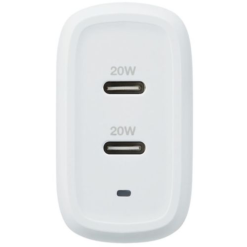 エレコム　ＡＣ充電器　ＵＳＢ充電器　ＵＳＢ　ＰＤ対応　合計４０Ｗ　ＵＳＢ−Ｃ２ポート　ホワイト　MPA-ACCP25WH　1 個