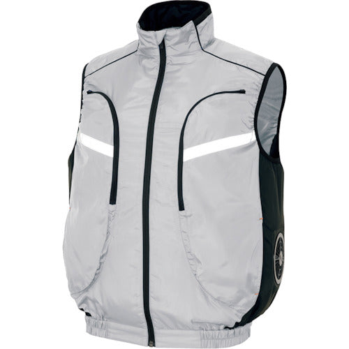 アイトス　物流作業対応型空調服ベスト（空調服ＴＭ）　シルバー　Ｍ　AZ50195-003-M　1 着