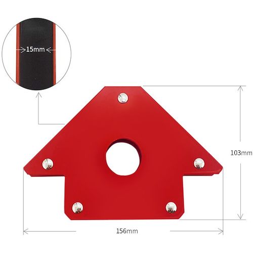 セーフラン　溶接マグネットホルダー　Ｍサイズ　１５６ｘ１０３ｘ厚さ１５ｍｍ　吸着力約２２ｋｇ　J2444-M　1 個