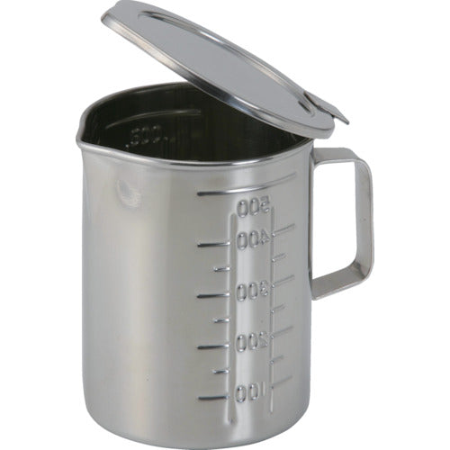 オオモリ　フタ付口付ビーカー（丁番タイプ）　３Ｌ　OM49-67　1 個