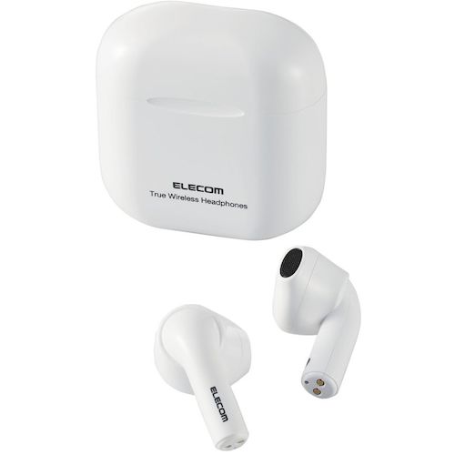 ELECOM Bluetooth Earphones, Fully Wireless, AAC Compatible, Semi-Open Type, White, LBT-TWS11WH, 1 pc