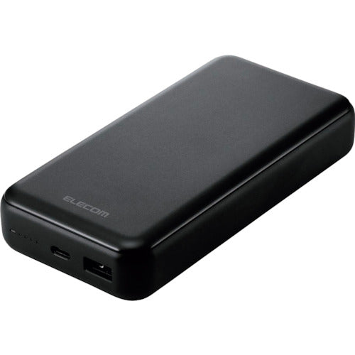 ELECOM Mobile Battery 20000mAh USB-A Output 1 Port USB-C Input/Output 1 Port Black DE-C34-20000BK 1 pc