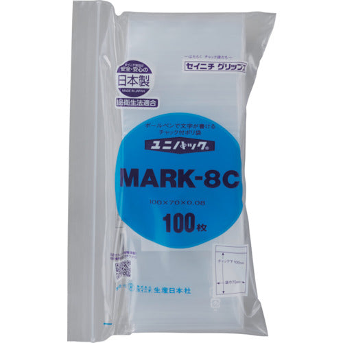 SEINICHI "UNIPACK" MARK-8C 100 x 70 x 0.08 100 sheets MARK-8C-100 1 bag