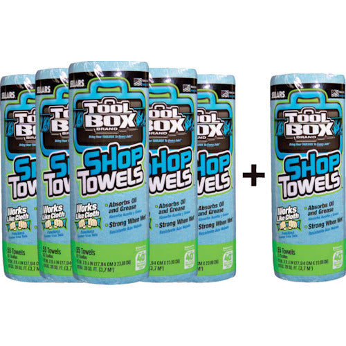 SELLARS [Limited Time Offer] 5+1 Campaign Set TOOLBOX [R] Shop Towel Blue Roll 55 Sheets Z400 54400-5PLUS1 1 S