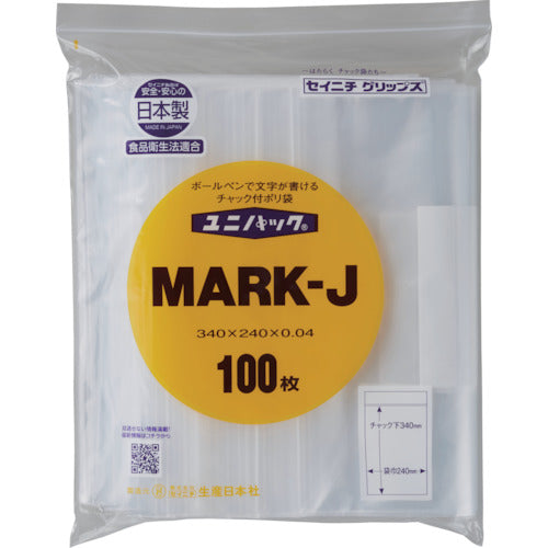 SEINICHI "UNIPACK" MARK-J 340 x 240 x 0.04 100 sheets MARK-J-100 1 bag