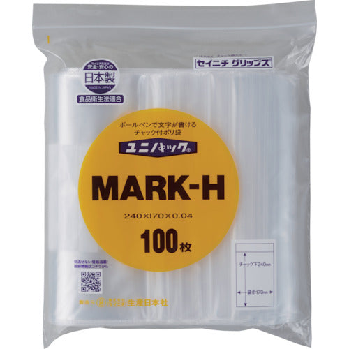 SEINICHI "UNIPACK" MARK-H 240 x 170 x 0.04 100 sheets MARK-H-100 1 bag