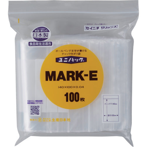 SEINICHI "UNIPACK" MARK-E 140 x 100 x 0.04 100 sheets MARK-E-100 1 bag