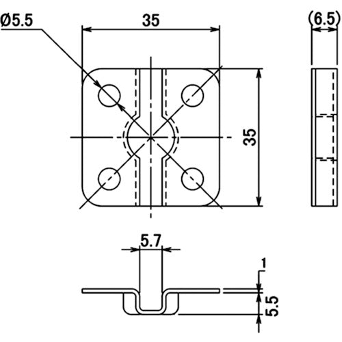 DAIDOHANT Stainless steel fence hardware 35 x 35mm [M5 pan head screw and M5 hex nut included] (1 set) 10179586 1 S