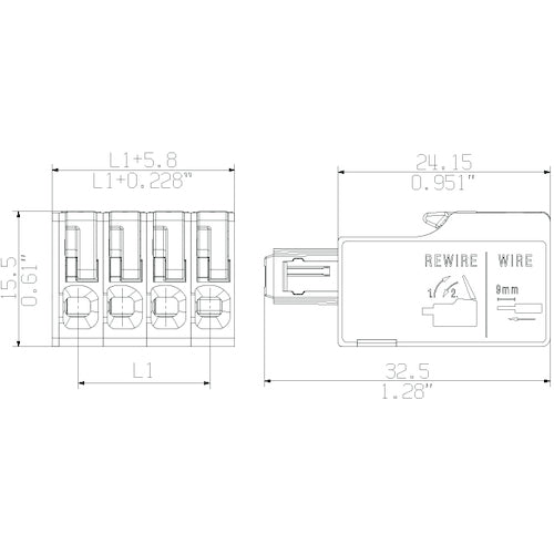 Weidmuller snap-in connector MPS series 5.00/02/180 2741560000 1 piece