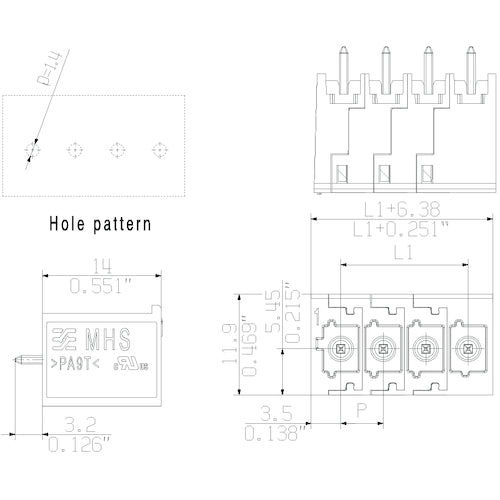 와이드 뮬러 커넥터 기판측 소켓 MPS시리즈/락 부착 록 없음 공통 7.50/04/180 8000078316 1개