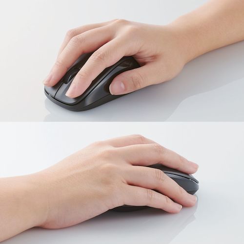 ELECOM Mouse Bluetooth IR LED 3 Button Medium Size Antibacterial Quiet Black M-BY11BRSKBK 1 pc