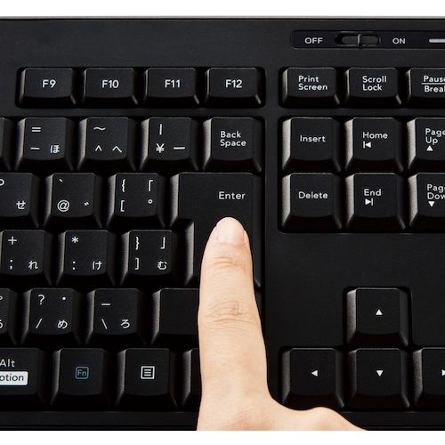 ELECOM Compact Keyboard Wireless (2.4GHz) Quiet Design Antibacterial Mouse Included Black TK-FDM115SKMBK 1 Unit