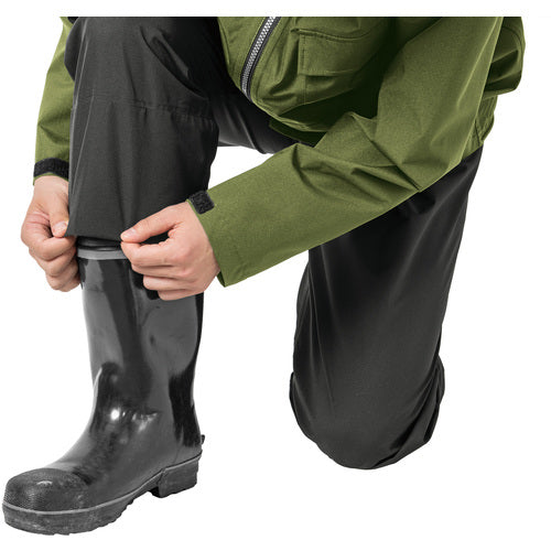 Makku 포 시즌 레인 슈트 OD EL AS-933-OD-EL 1 착용