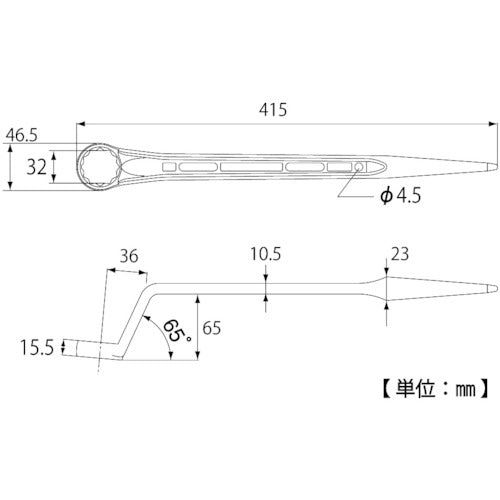 TOP 샤볼트용 시노 부착 안경 렌치 32 mm SM-32SB 1 丁