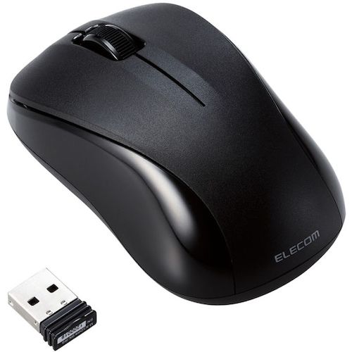 ELECOM Business Mouse Wireless IR Mouse S Size Antibacterial RoHS Compliant Black M-K5DRKBK/RS 1 pc