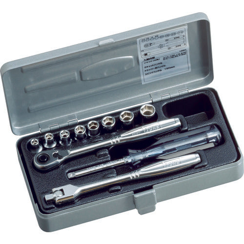 TONE 소켓 렌치 세트 12pcs 삽입 각 6.35mm 1850 1 S