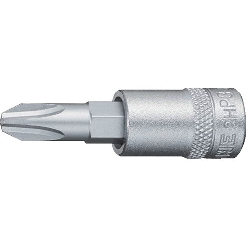 TONE 드라이버 비트 소켓 (+) No. 3 삽입각 6.35mm 2H-P3 1개