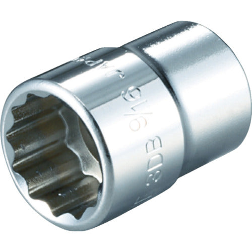 ＴＯＮＥ　ソケット（インチ）　（１２角）　吋目　９／１６ｉｎｃｈ　全長２７ｍｍ　3DB-18　1 個