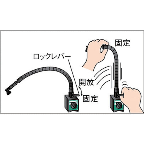 ＴＲＵＳＣＯ　マグネットベース　フレキシブルシャフトタイプ　TMF-80N　1 個