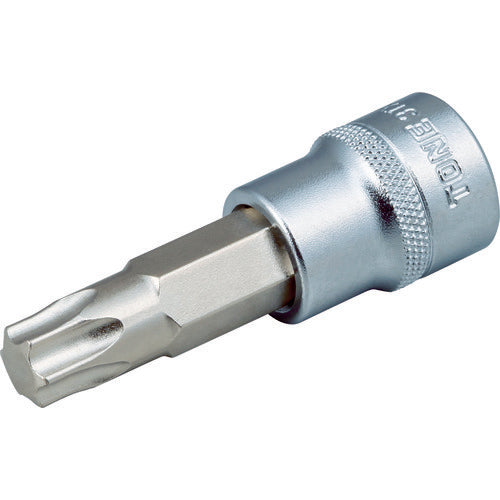 ＴＯＮＥ　ヘックスローブソケット　トルクスソケット（強力タイプ）　Ｔ５５　差込角９．５ｍｍ　先端寸法１１．１７ｍｍ　3TX-T55　1 個