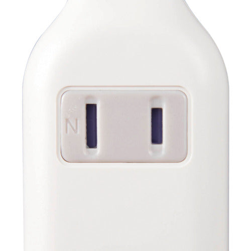 YAZAWA Surge-Resistant Tap, 3 Outlets, 3m, White, Y02S303WH, 1 Piece