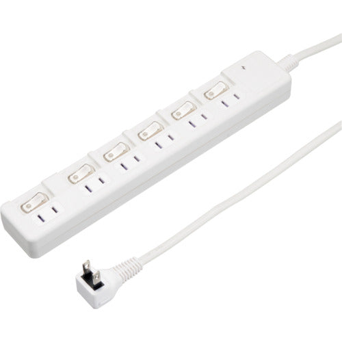 YAZAWA Lightning Guard 6-Outlet Power Saving Strip 1m White H8KS661WH 1 pc