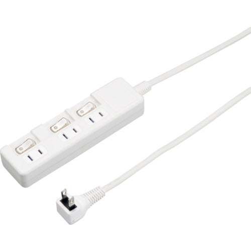 YAZAWA 3-outlet power-saving strip, 0.3m, white, H8S3303WH, 1 unit