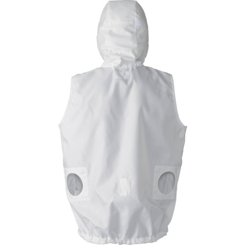 GOLDWIN 공조복[[R상]] 후드 첨부 아우터 베스트 화이트 LL PK2901-W-LL 1 착용