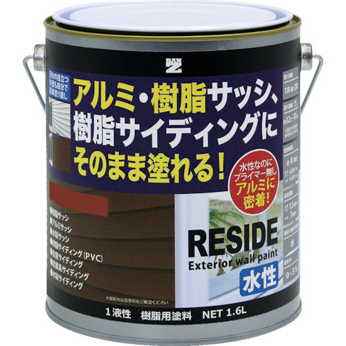 ＢＡＮーＺＩ　【売切廃番】　樹脂・アルミ（サッシ・外壁）用塗料　ＲＥＳＩＤＥ　１．６Ｌ　チーク　０９−３０Ｆ　L-RSD/L16E4　1 缶