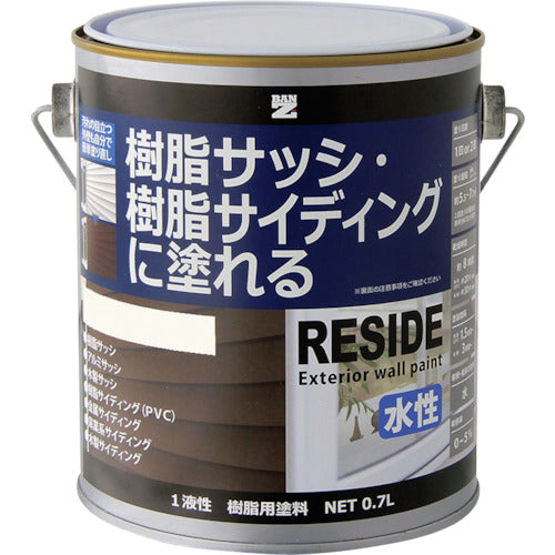 ＢＡＮーＺＩ　樹脂・アルミ（サッシ・外壁）用塗料　ＲＥＳＩＤＥ　０．７Ｌ　オフホワイト　２５−９２Ｂ　L-RSD/L07D1　1 缶